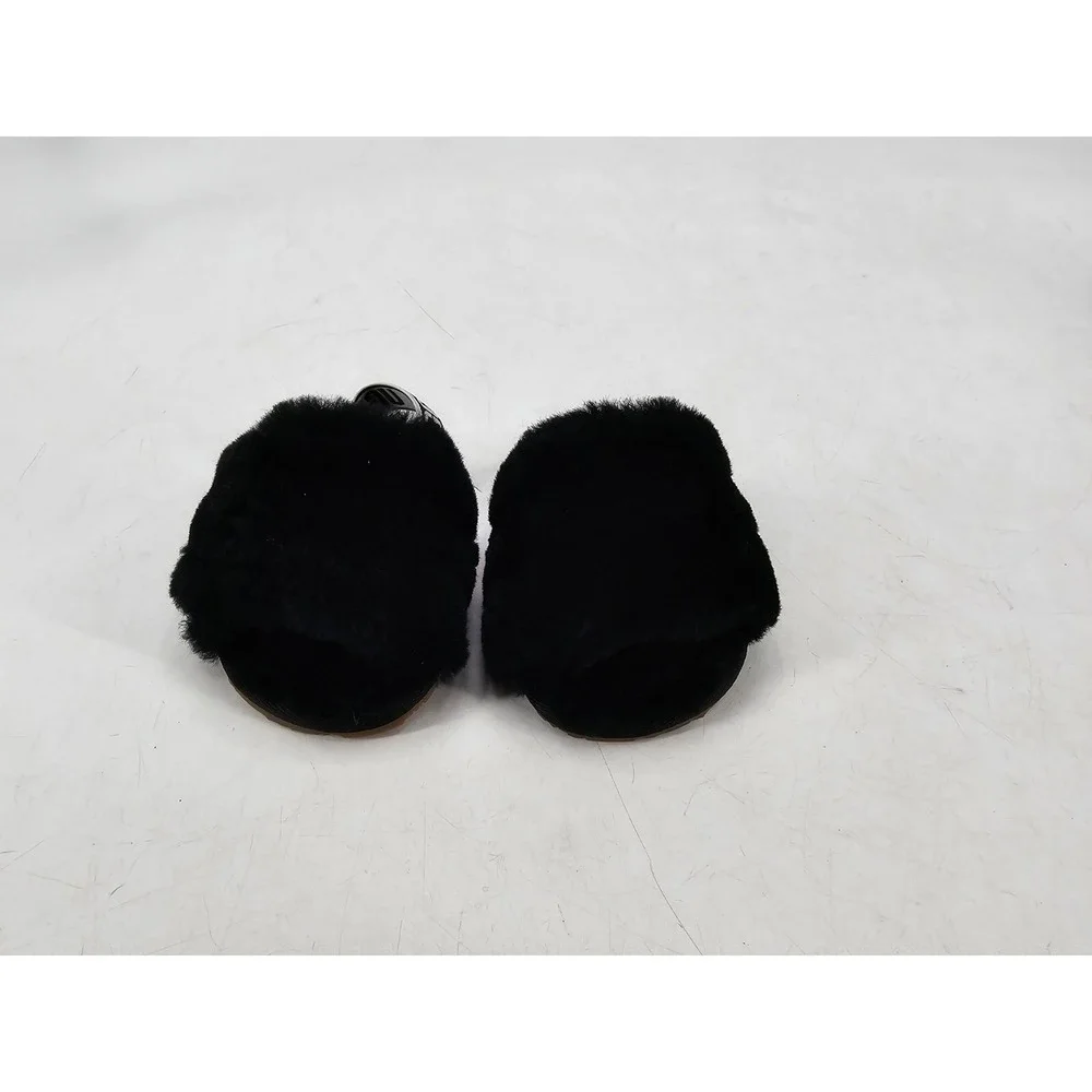UGG Black Fluff Yeah Slide Shoes 10985771 Baby Infant size US 02-03 EUR 18‎